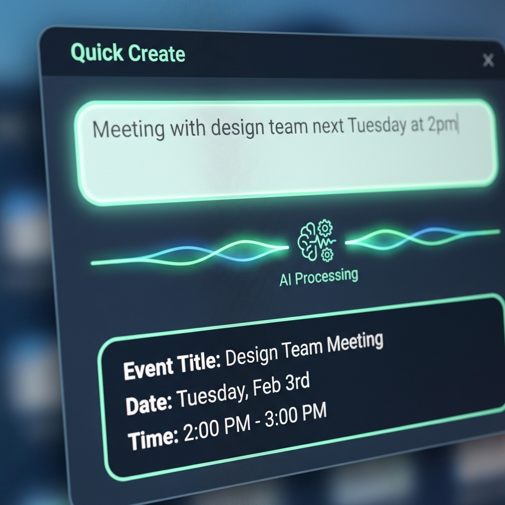 ExCalendar AI Quick Create